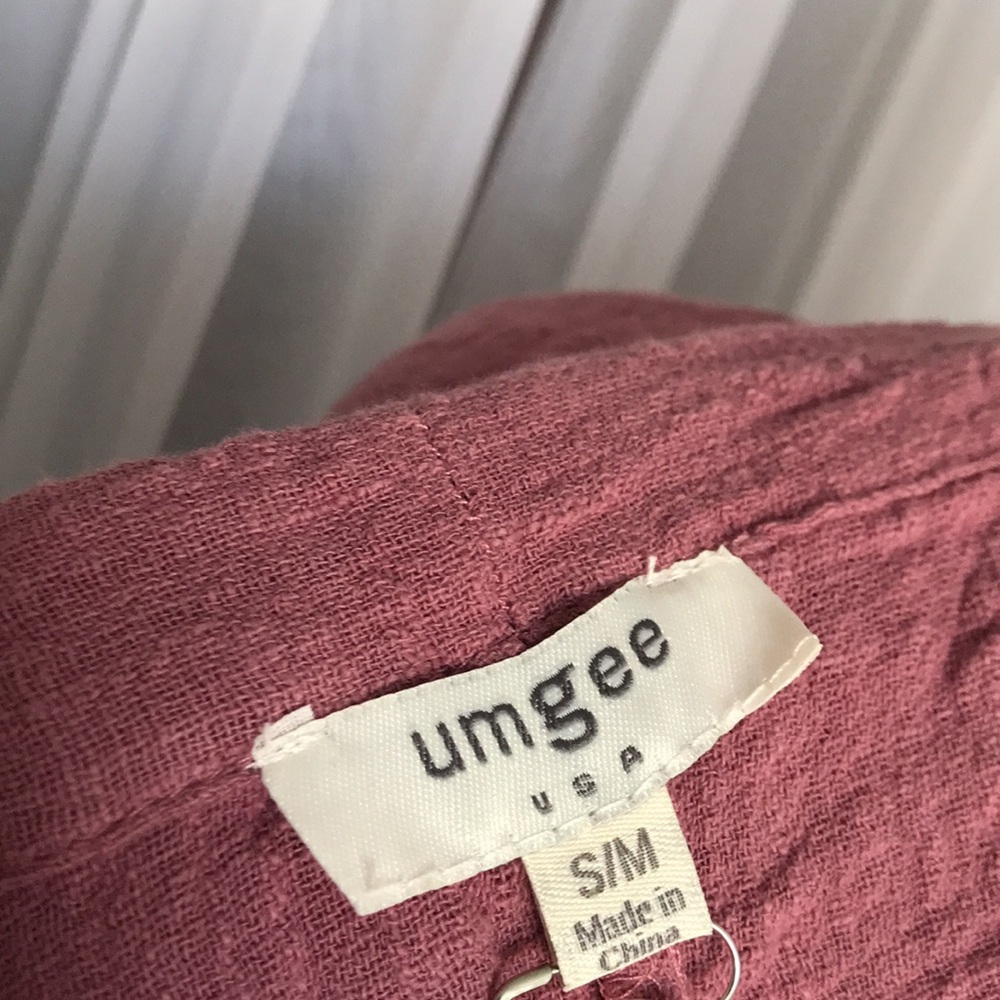 Umgee Textured Mauve Distressed Kimono Robe - Picture 7 of 8